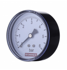 Манометр аксиальный D 50 х 0,6 МПа, 1/4", Rommer
