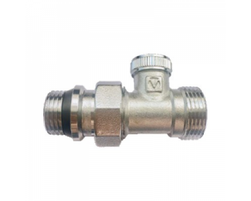 Клапан настроечный для радиатора 1/2" х 3/4" ЕК, прямой, с доп. уплот., VALTEC