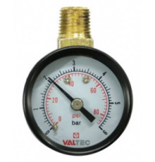 Манометр радиальный VALTEC, Рmax = 0,6 МПа, Тmax = 110 °С, D 40 мм, присоединение G 1/4" (штуцер) VT.TM40.VC.02
