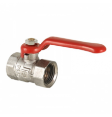 Кран шаровой 1/2" (Ду15) ВР/ВР, рычаг, VALTEC COMPACT, латунь никел., стандартнопрох., PN25, t max 120 °С, VT.090.N.04