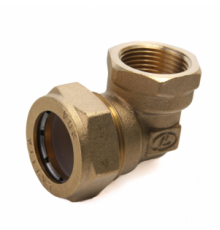 Угольник латунный Ø 25 мм c переходом на ВР g 1" LAVITA (Корея), PN15, Tmax=110 °C для соединения гофр. трубы из нерж. стали