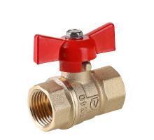 Кран шаровой 1/2" (Ду15) ВР/ВР, бабочка, VALTEC СТАНДАРТ, латунь , полнопрох., PN40, t max 150 °С, VT.122.GN.04
