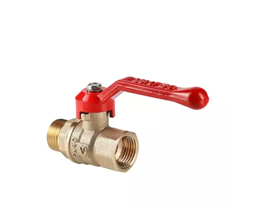 Кран шаровой 1/2" (Ду15) ВР/НР, рычаг, VALTEC СТАНДАРТ, латунь , полнопрох., PN40, t max 150 °С, VT.121.GN.04
